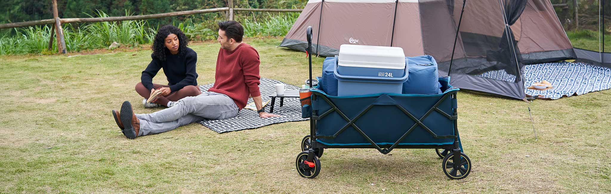 foldable wagon outdoors