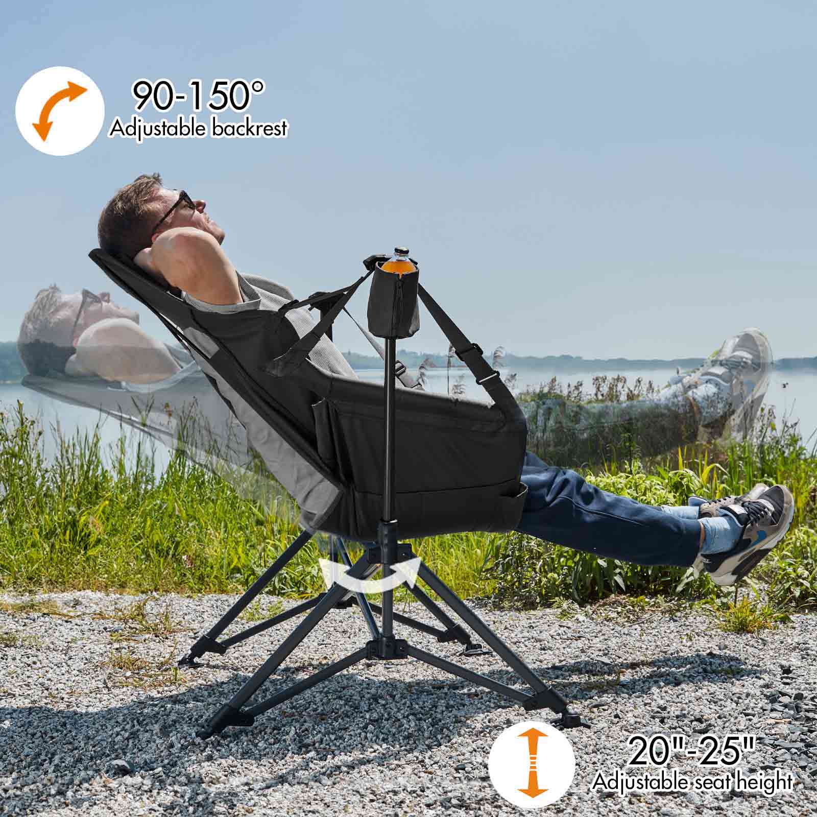 Portable Hammock Camping Chair With Adjustable Backrest - Portal Outdoors