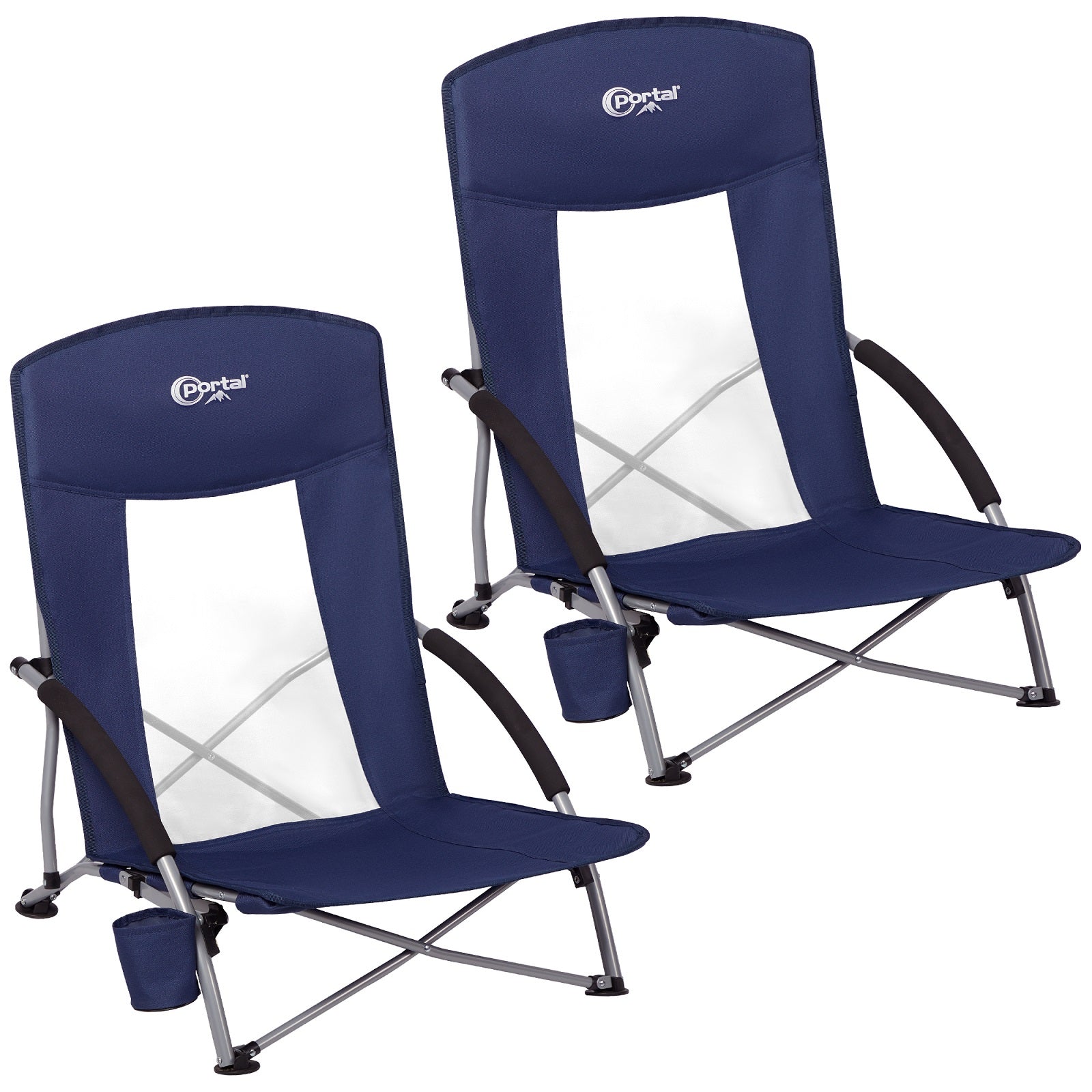 High Back Low Beach Chair - 2 Pack - Portal Outdoors