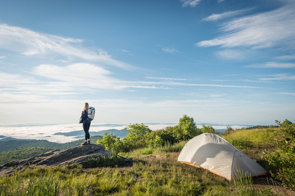 Portal Outdoors female camping