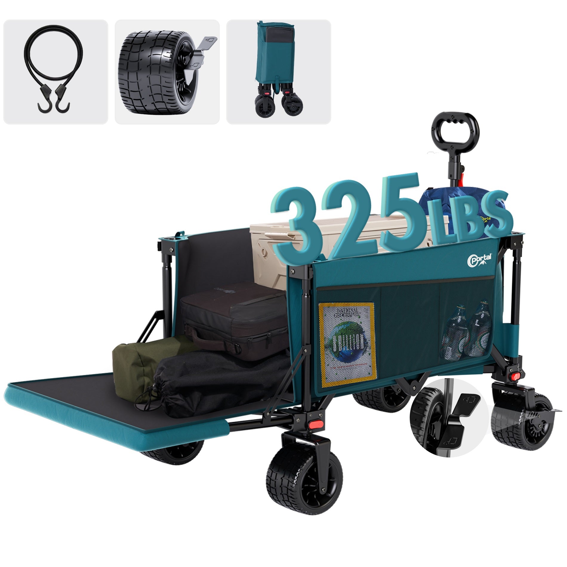 Foldable Beach Wagon with Tailgate - Portal Outdoors