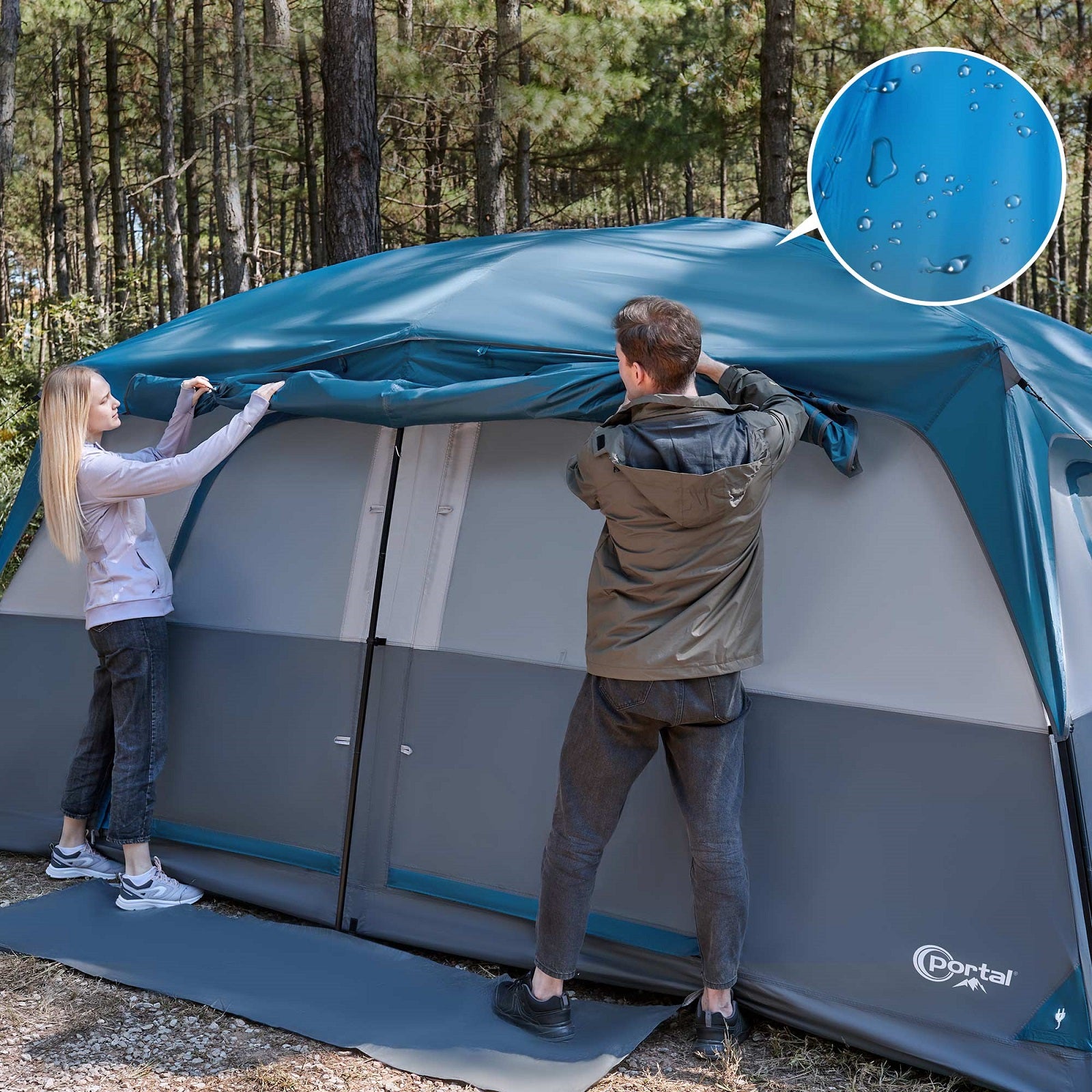 8 Person Family Camping Tent with Screen Porch | Portal Outdoors