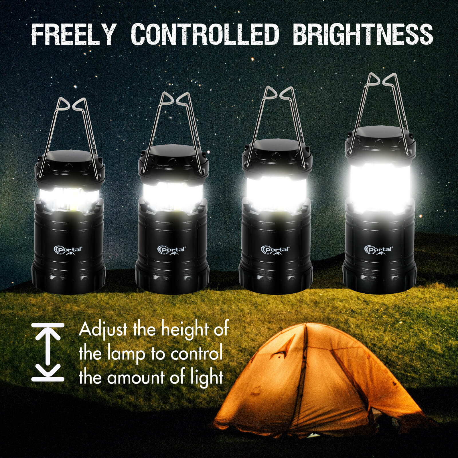 Camping Lantern Super Bright, Costech Latest COB Technology (350 Lumen)  Portable Outdoor Lights, Hanging Flashlight Camping Gear Equipment with